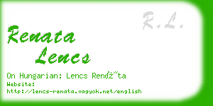 renata lencs business card